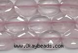 CCB930 15.5 inches 8*10mm faceted oval rose quartz beads