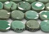 CCB939 15.5 inches 8*10mm faceted oval grass agate beads