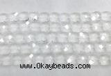 CCBS16 15 inches 14mm faceted square white crystal beads wholesale CCBS16 15 inches 14mm faceted square white crystal beads wholesale