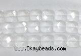CCBS19 15 inches 20mm faceted square white crystal beads wholesale CCBS19 15 inches 20mm faceted square white crystal beads wholesale