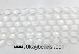 CCBS40 15 inches 10*14mm faceted oval white crystal beads wholesale CCBS40 15 inches 10*14mm faceted oval white crystal beads wholesale