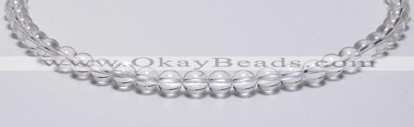 CCC02 15 inches 8mm round white crystal beads Wholesale