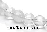 CCC07 15.5 inches 10mm round white crystal beads Wholesale