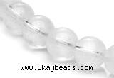 CCC08 15.5 inches 12mm round white crystal beads Wholesale