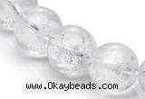 CCC09 15.5 inches 14mm round white crystal beads Wholesale