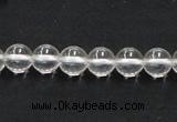 CCC202 15.5 inches 8mm round grade AB natural white crystal beads