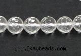 CCC209 15.5 inches 10mm faceted round grade AB natural white crystal beads