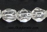 CCC216 13*18mm faceted nugget grade AB natural white crystal beads