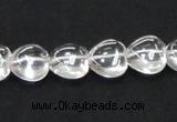 CCC236 10*10mm heart grade AB natural white crystal beads wholesale