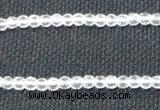 CCC250 15.5 inches 4mm faceted round grade A natural white crystal beads