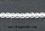 CCC251 15.5 inches 6mm faceted round grade A natural white crystal beads