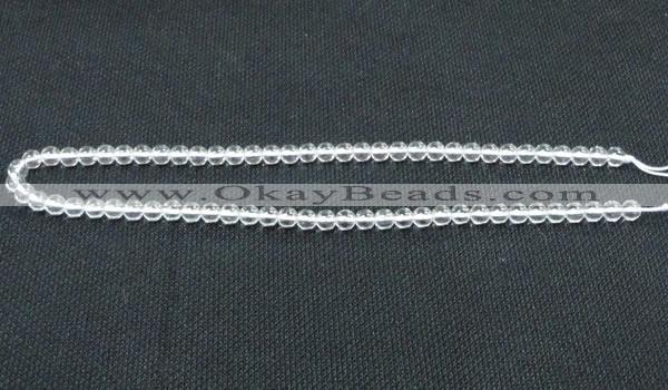 CCC258 15.5 inches 6mm round grade A natural white crystal beads