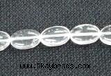 CCC270 15 inches 10*14mm oval grade A natural white crystal beads