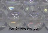 CCC404 15.5 inches 12mm round AB-color white crystal beads