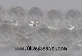 CCC500 15.5 inches 8*12mm faceted teardrop white crystal beads