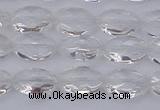 CCC513 15.5 inches 10*14mm faceted oval natural white crystal beads