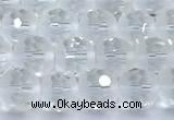 CCC640 15 inches 6mm faceted round white crystal beads