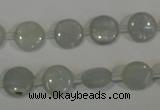 CCE10 15.5 inches 10mm flat round natural celestite gemstone beads