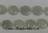 CCE11 15.5 inches 12mm flat round natural celestite gemstone beads