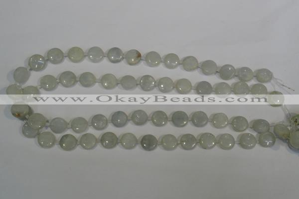 CCE11 15.5 inches 12mm flat round natural celestite gemstone beads