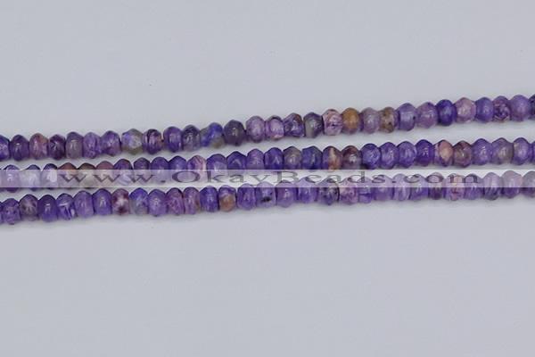 CCG116 15.5 inches 4*7mm rondelle charoite gemstone beads