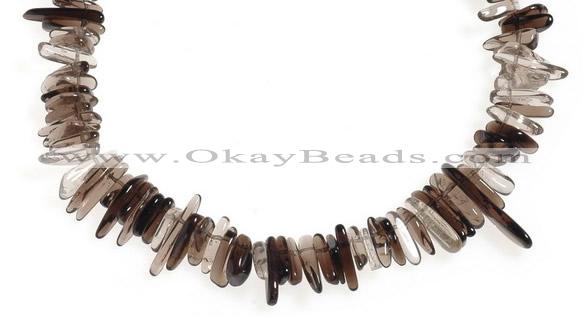 CCH15 16 inches smoky quartz chips gemstone beads wholesale