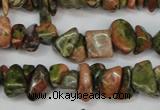 CCH225 34 inches 5*8mm unakite chips gemstone beads wholesale