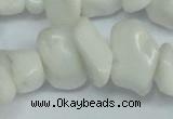 CCH284 34 inches 8*12mm white stone chips beads wholesale