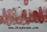 CCH341 15.5 inches 5*20mm cherry quartz chips beads wholesale