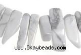 CCH40 16 inches white howlite chips gemstone beads wholesale