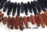 CCH42 16 inches goldstone chips gemstone beads wholesale