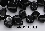 CCH640 15.5 inches 6*8mm - 10*14mm black agate chips beads