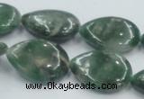 CCJ07 15.5 inches 18*25mm flat teardrop natural African jade beads