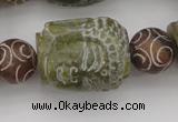 CCJ237 15.5 inches 22*28mm carved buddha China jade beads