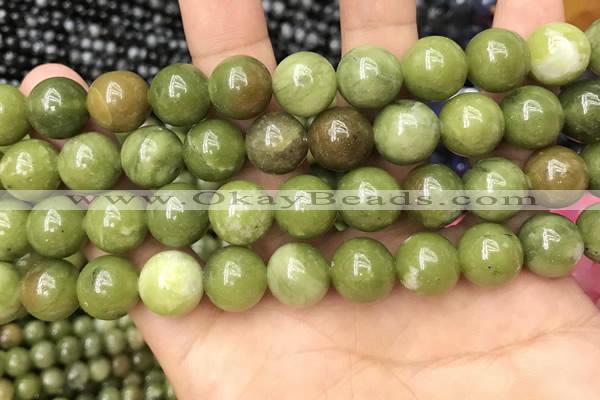 CCJ334 15.5 inches 12mm round green China jade beads wholesale