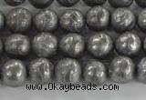 CCJ350 15.5 inches 8mm carved round plated China jade beads