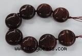 CCJ360 30mm carved coin China jade beads wholesale