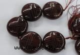 CCJ363 44mm carved coin China jade beads wholesale