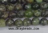 CCJ421 15.5 inches 6mm faceted round dendritic green jade beads