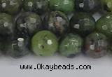 CCJ423 15.5 inches 10mm faceted round dendritic green jade beads