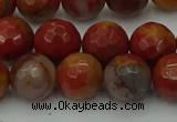 CCJ463 15.5 inches 10mm faceted round colorful jasper beads