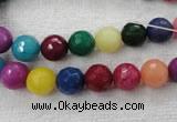 CCN1001 15.5 inches 4mm faceted round multi colored candy jade beads