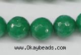 CCN1226 15.5 inches 14mm faceted round candy jade beads wholesale