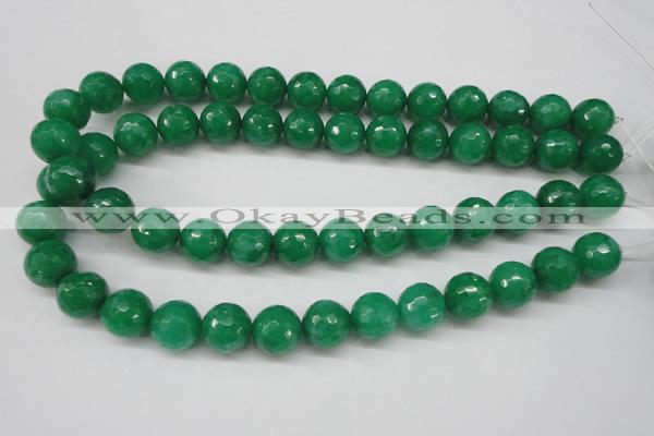 CCN1226 15.5 inches 14mm faceted round candy jade beads wholesale