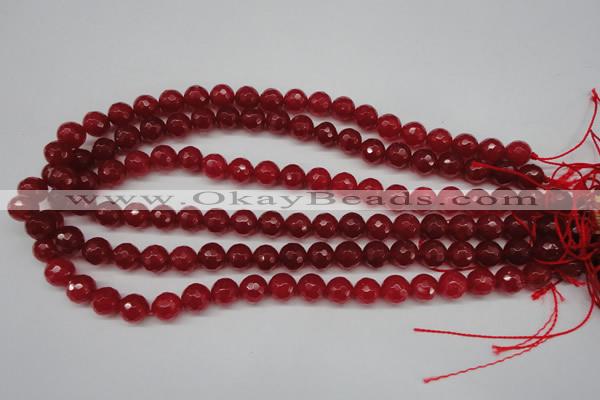 CCN1244 15.5 inches 10mm faceted round candy jade beads wholesale