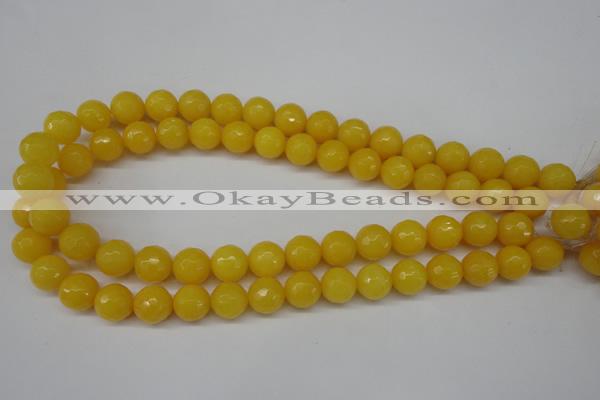 CCN1275 15.5 inches 12mm faceted round candy jade beads wholesale