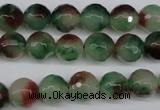 CCN1304 15.5 inches 10mm faceted round rainbow candy jade beads