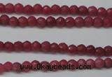 CCN1315 15.5 inches 3mm faceted round candy jade beads wholesale