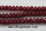 CCN1352 15.5 inches 4*6mm faceted rondelle candy jade beads