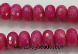 CCN1365 15.5 inches 8*12mm faceted rondelle candy jade beads